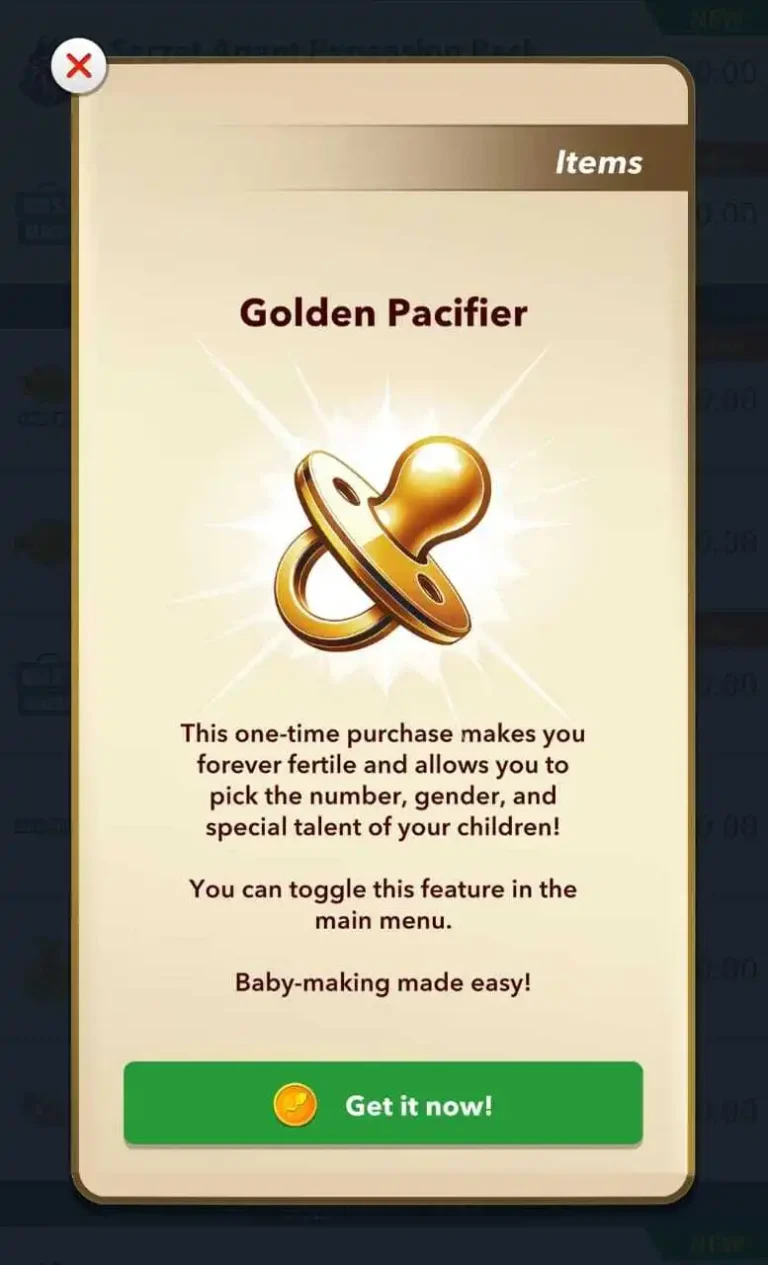 What’s new in Bitlife v3.13.10-GOLDEN PACIFIER