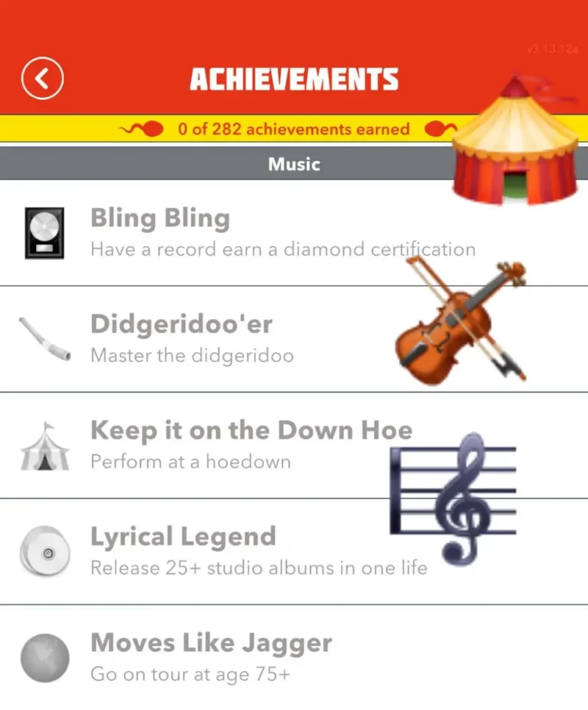 Music-achievement-list-in-Bitlife