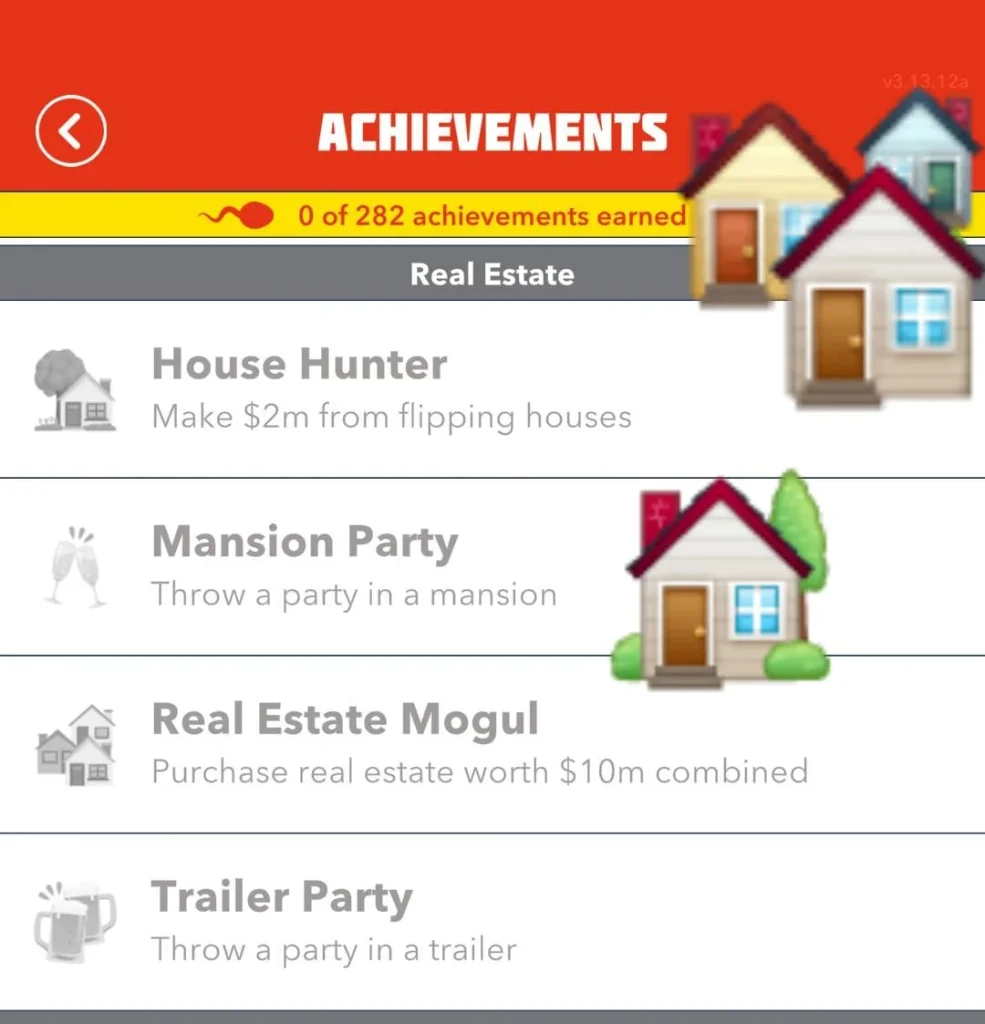 Real estate achievements in bitlife
