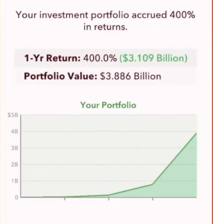 Become a Zillionaire in Bitlife, 400% crypto portfolio