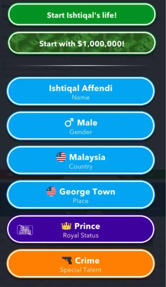 New Life as Prince in Bitlife