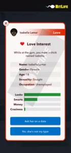 Lover interested from the gym in Bitlife