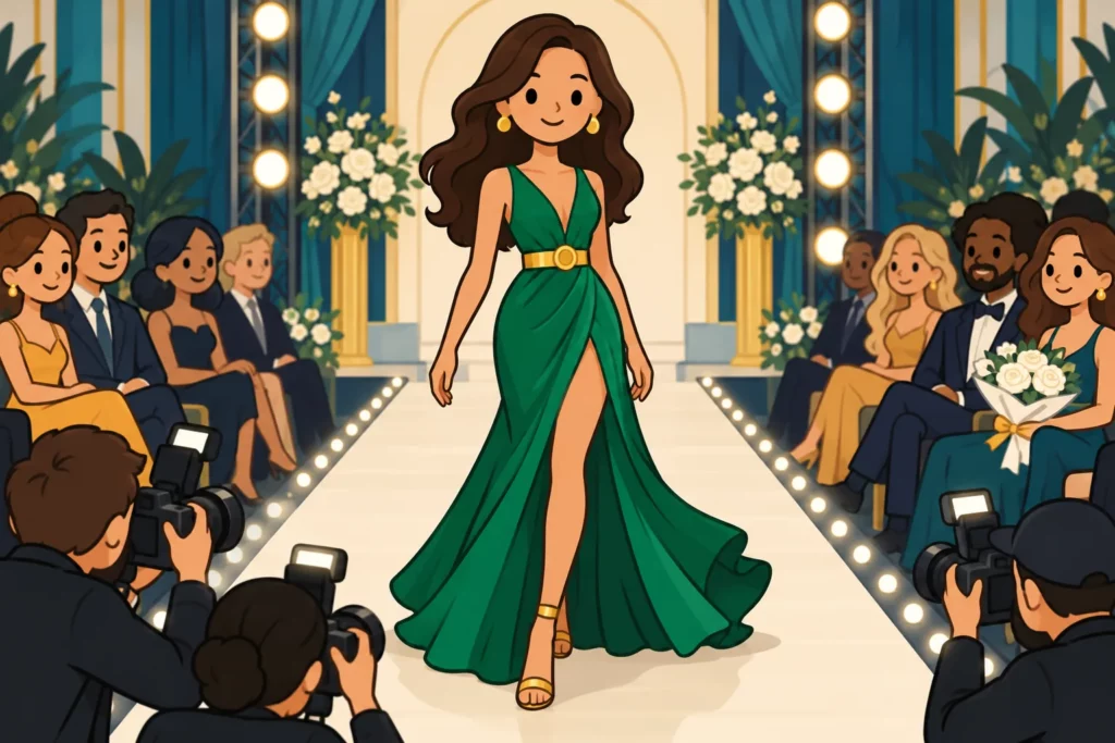 BitLife Model Audition Answers and Career Guide 5 BitLife model walking a fashion runway toward Supermodel status