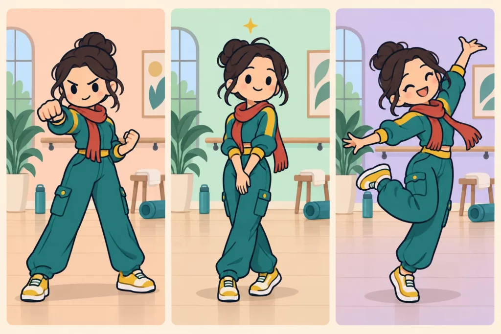 BitLife Model Audition Answers and Career Guide 3 Attitude, poise, and quirkiness shown through three model poses