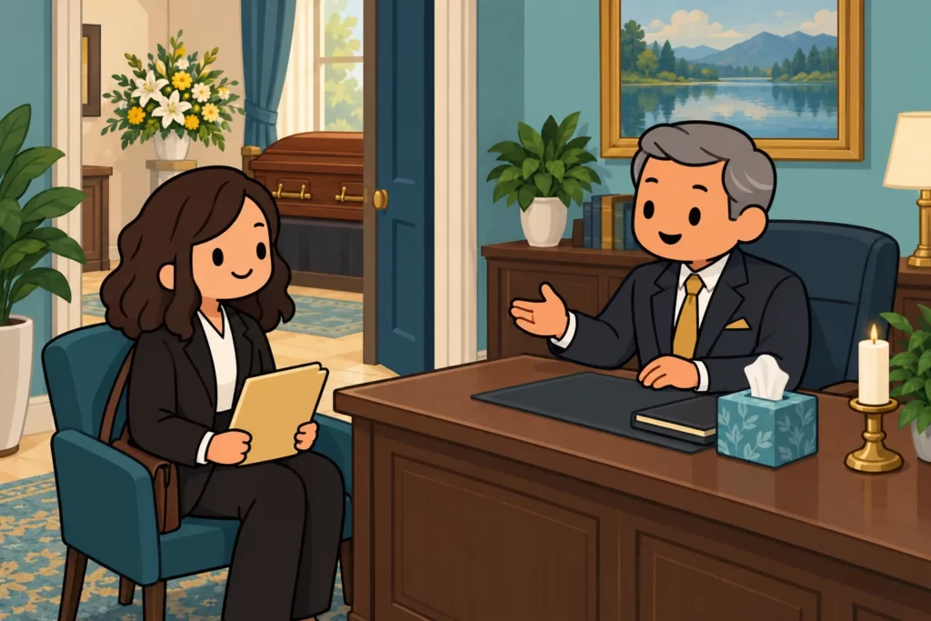 BitLife graduate interviewing for a mortician job