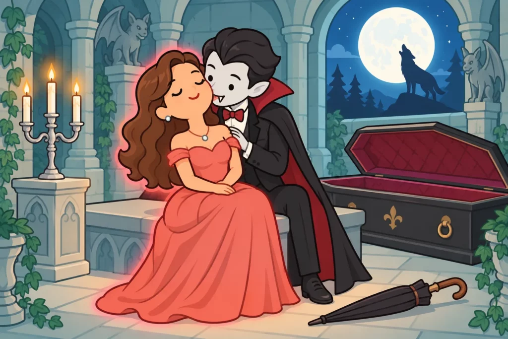 Adult BitLife character accepts a vampire bite