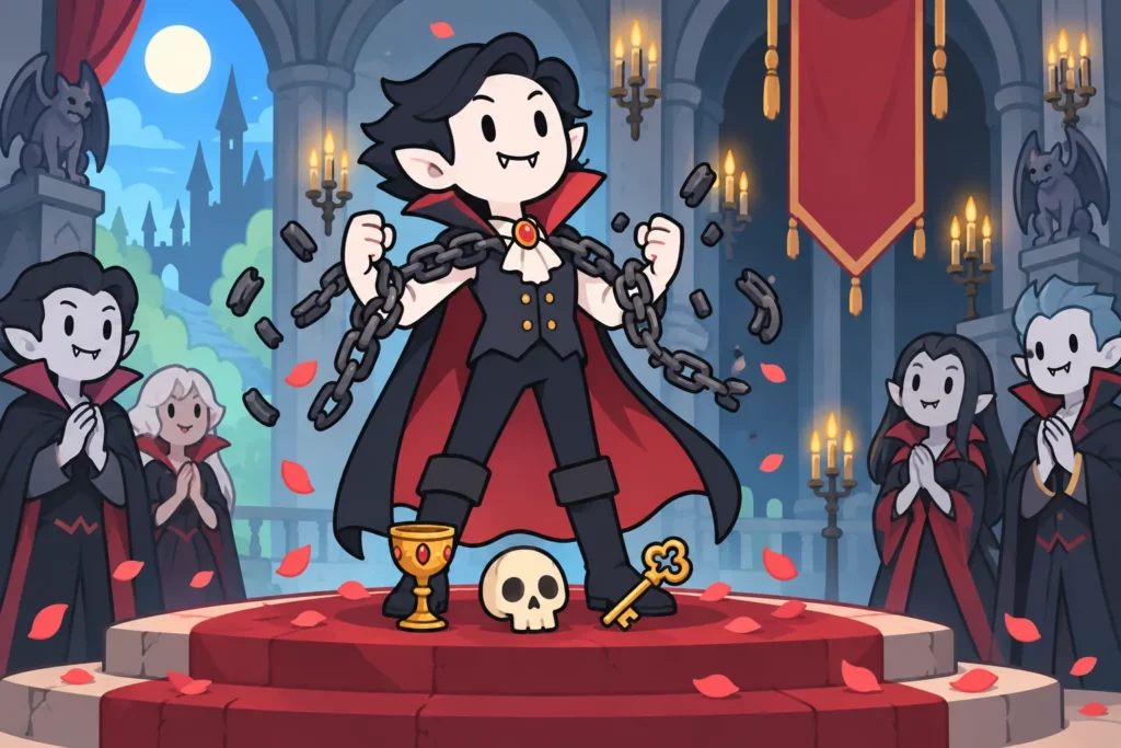 BitLife Vampire Lord after breaking the Blood Curse