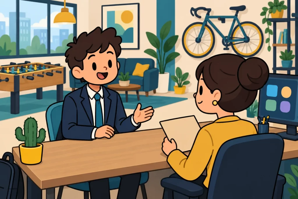 How to Become an App Developer in BitLife 3 BitLife graduate interviewing for an app developer job