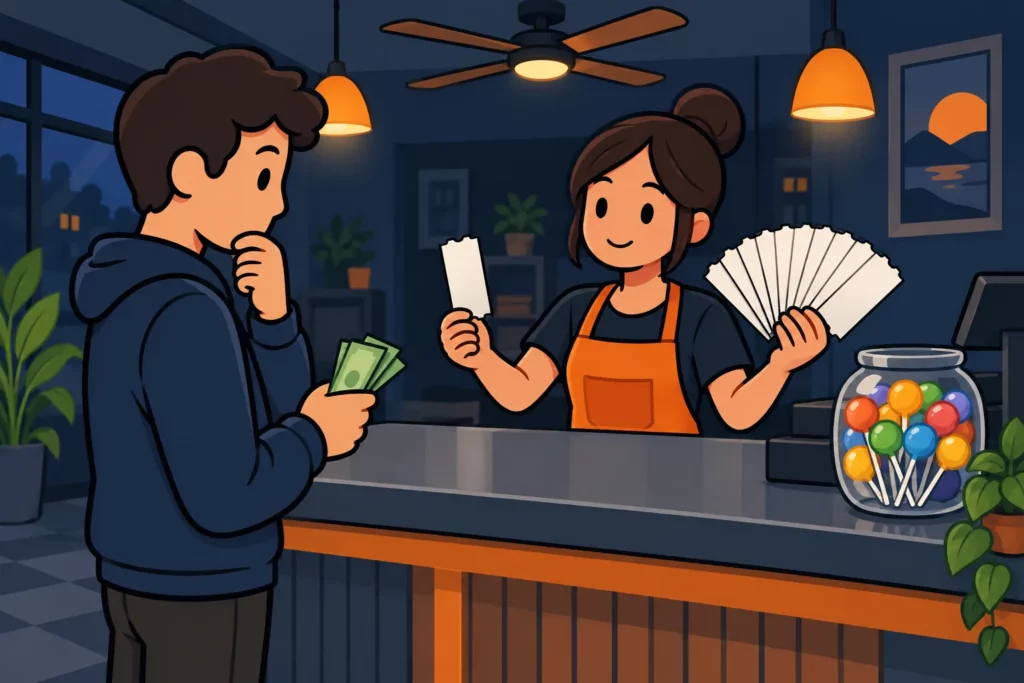 BitLife lottery ticket purchase choices